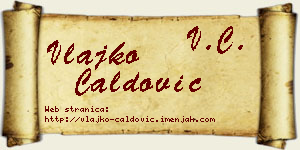 Vlajko Ćaldović vizit kartica